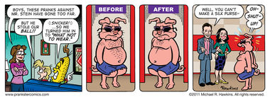 Porcine Makeover - an Amaizing Jim Corn comic from Prankster Comics